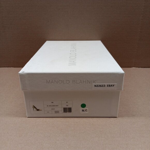 Manolo Blahnik Womens BB 105mm Point Toe High Nappa Leather Heels - Picture 14 of 15